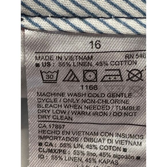 Old navy linen blend shorts womens sz 16 chambray navy dot shorts nwt - Picture 12 of 12